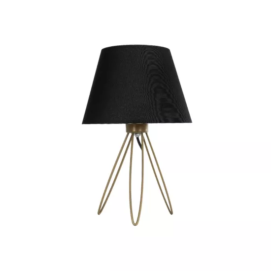 TRIP 204-0085 Μοντέρνο Επιτραπέζιο Φωτιστικό Πορτατίφ με Ντουί 1 x E27 AC 220-240V IP20 - Χρυσό & Μαύρο - Μ22 x Π22 x Υ34cm