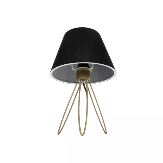 TRIP 204-0085 Μοντέρνο Επιτραπέζιο Φωτιστικό Πορτατίφ με Ντουί 1 x E27 AC 220-240V IP20 - Χρυσό & Μαύρο - Μ22 x Π22 x Υ34cm