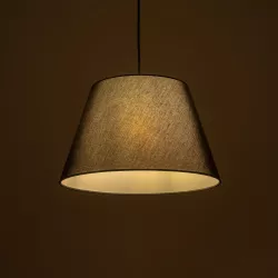 TRIANGLE 204-0088 Μοντέρνο Κρεμαστό Φωτιστικό Οροφής με Ντουί 1 x E27 AC 220-240V IP20 - Μαύρο - Μ35 x Π35 x Υ24cm