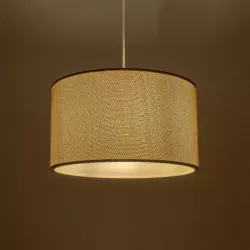 LOFTY 204-0090 Μοντέρνο Κρεμαστό Φωτιστικό Οροφής με Ντουί 1 x E27 AC 220-240V IP20 - Μπεζ - Μ37 x Π37 x Υ21cm