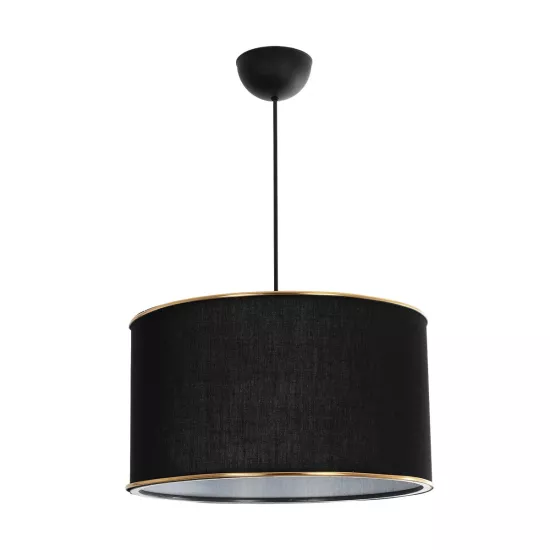 LOFTY 204-0092 Μοντέρνο Κρεμαστό Φωτιστικό Οροφής με Ντουί 1 x E27 AC 220-240V IP20 - Μαύρο - Μ37 x Π37 x Υ21cm