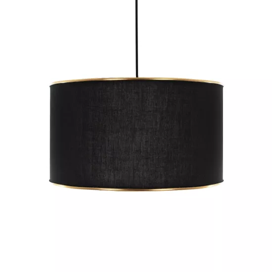 LOFTY 204-0092 Μοντέρνο Κρεμαστό Φωτιστικό Οροφής με Ντουί 1 x E27 AC 220-240V IP20 - Μαύρο - Μ37 x Π37 x Υ21cm