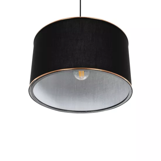 LOFTY 204-0092 Μοντέρνο Κρεμαστό Φωτιστικό Οροφής με Ντουί 1 x E27 AC 220-240V IP20 - Μαύρο - Μ37 x Π37 x Υ21cm