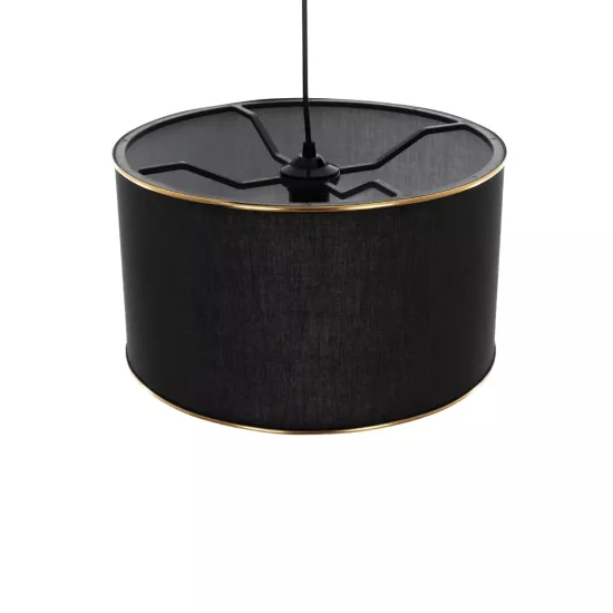 LOFTY 204-0092 Μοντέρνο Κρεμαστό Φωτιστικό Οροφής με Ντουί 1 x E27 AC 220-240V IP20 - Μαύρο - Μ37 x Π37 x Υ21cm