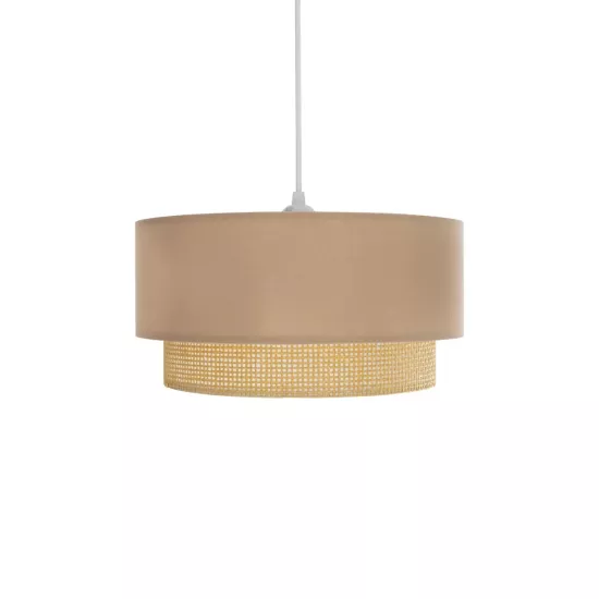 BIGGIE 204-0096 Μοντέρνο Κρεμαστό Φωτιστικό Οροφής με Ντουί 1 x E27 AC 220-240V IP20 - Μπεζ - Μ30 x Π30 x Υ17cm