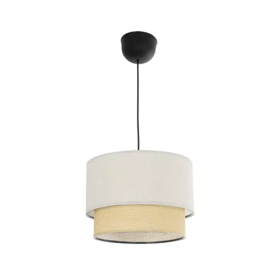 BIGGIE 204-0099 Μοντέρνο Κρεμαστό Φωτιστικό Οροφής με Ντουί 1 x E27 AC 220-240V IP20 - Μπεζ - Μ30 x Π30 x Υ23,5cm