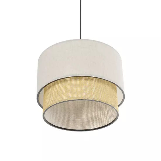 BIGGIE 204-0099 Μοντέρνο Κρεμαστό Φωτιστικό Οροφής με Ντουί 1 x E27 AC 220-240V IP20 - Μπεζ - Μ30 x Π30 x Υ23,5cm