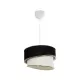 CYCLOP 204-0103 Μοντέρνο Κρεμαστό Φωτιστικό Οροφής με Ντουί 1 x E27 AC 220-240V IP20 - Μαύρο & Λευκό - Μ31 x Π31 x Υ21cm
