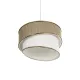 CYCLOP 204-0104 Μοντέρνο Κρεμαστό Φωτιστικό Οροφής με Ντουί 1 x E27 AC 220-240V IP20 - Μπεζ & Λευκό - Μ31 x Π31 x Υ21cm