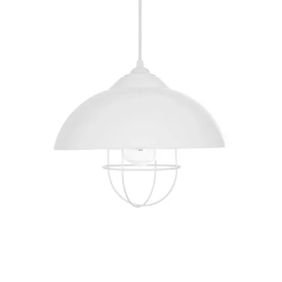 INDUSTRY 204-0111 Μοντέρνο Κρεμαστό Φωτιστικό Οροφής με Ντουί 1 x E27 AC 220-240V IP20 - Λευκό - Μ30 x Π30 x Υ25cm