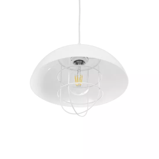 INDUSTRY 204-0111 Μοντέρνο Κρεμαστό Φωτιστικό Οροφής με Ντουί 1 x E27 AC 220-240V IP20 - Λευκό - Μ30 x Π30 x Υ25cm