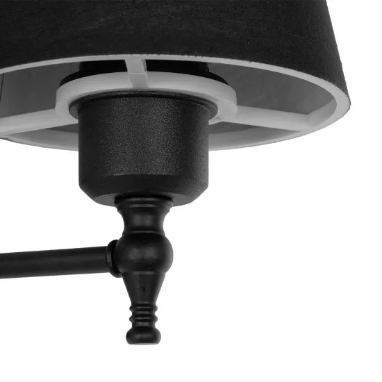 PAM 204-0113 Μοντέρνο Φωτιστικό Τοίχου - Απλίκα με Ντουί 1 x E27 AC 220-240V IP20 - Μαύρο - Μ23 x Π23 x Υ17cm