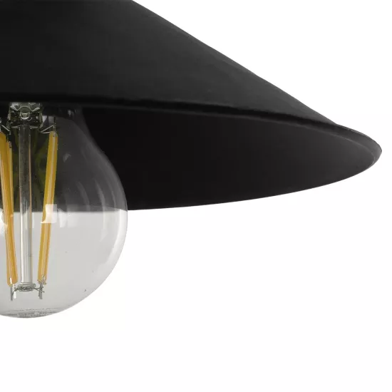 HAWK 204-0114 Μοντέρνο Φωτιστικό Τοίχου - Απλίκα με Ντουί 1 x E27 AC 220-240V IP20 - Μαύρο & Μπρούτζινο - Μ22 x Π44 x Υ23cm