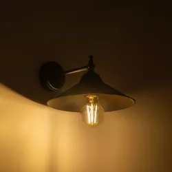 CATERPILLAR 204-0115 Μοντέρνο Φωτιστικό Τοίχου - Απλίκα με Ντουί 1 x E27 AC 220-240V IP20 - Μαύρο - Μ22 x Π25 x Υ14cm