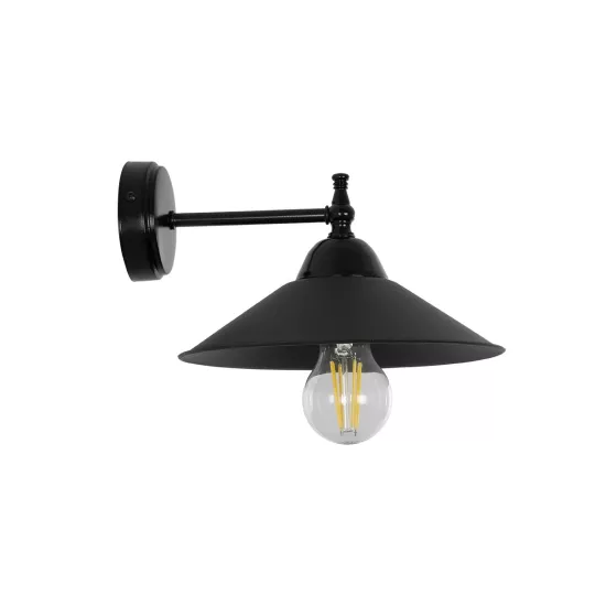 CATERPILLAR 204-0115 Μοντέρνο Φωτιστικό Τοίχου - Απλίκα με Ντουί 1 x E27 AC 220-240V IP20 - Μαύρο - Μ22 x Π25 x Υ14cm