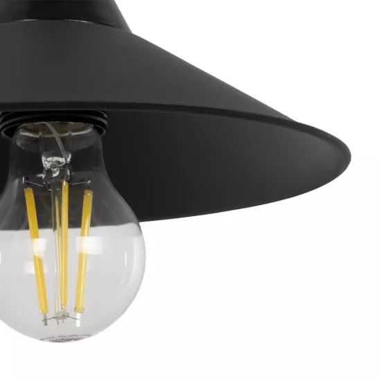 CATERPILLAR 204-0115 Μοντέρνο Φωτιστικό Τοίχου - Απλίκα με Ντουί 1 x E27 AC 220-240V IP20 - Μαύρο - Μ22 x Π25 x Υ14cm