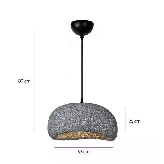 STONE 204-0122 Μοντέρνο Κρεμαστό Φωτιστικό Καμπάνα Μονόφωτο 1 x E27 IP20 Γκρι Πολυστερίνη με Γκρι Ρητίνη - Μ31.5 x Π35 x Υ26cm STONE 204-0122 Μοντέρνο Κρεμαστό Φωτιστικό Καμπάνα Μονόφωτο 1 x E27 IP20 Γκρι Πολυστερίνη με Γκρι Ρητίνη - Μ31.5 x Π35 x Υ26cm