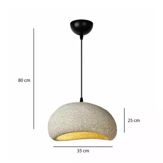 STONE 204-0123 Μοντέρνο Κρεμαστό Φωτιστικό Καμπάνα Μονόφωτο 1 x E27 IP20 Μπεζ Πολυστερίνη με Μπεζ Ρητίνη - Μ31.5 x Π35 x Υ26cm STONE 204-0123 Μοντέρνο Κρεμαστό Φωτιστικό Καμπάνα Μονόφωτο 1 x E27 IP20 Μπεζ Πολυστερίνη με Μπεζ Ρητίνη - Μ31.5 x Π35 x Υ26cm