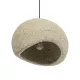 STONE 204-0123 Μοντέρνο Κρεμαστό Φωτιστικό Καμπάνα Μονόφωτο 1 x E27 IP20 Μπεζ Πολυστερίνη με Μπεζ Ρητίνη - Μ31.5 x Π35 x Υ26cm