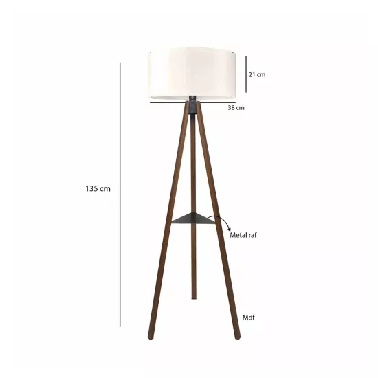 SHELF 204-0129 Μοντέρνο Eπιδαπέδιο Φωτιστικό Μονόφωτο 1 x E27 IP20 Καφέ Ξύλο με Μπεζ Ύφασμα - Μ38 x Π38 x Υ135cm SHELF 204-0129 Μοντέρνο Eπιδαπέδιο Φωτιστικό Μονόφωτο 1 x E27 IP20 Καφέ Ξύλο με Μπεζ Ύφασμα - Μ38 x Π38 x Υ135cm