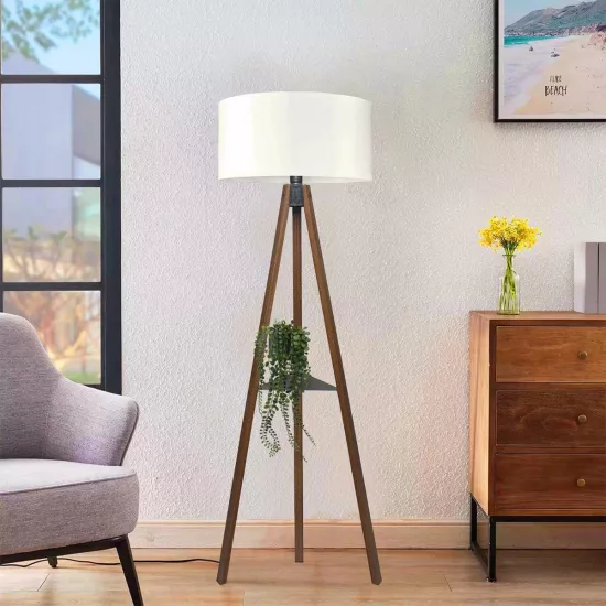 SHELF 204-0129 Μοντέρνο Eπιδαπέδιο Φωτιστικό Μονόφωτο 1 x E27 IP20 Καφέ Ξύλο με Μπεζ Ύφασμα - Μ38 x Π38 x Υ135cm SHELF 204-0129 Μοντέρνο Eπιδαπέδιο Φωτιστικό Μονόφωτο 1 x E27 IP20 Καφέ Ξύλο με Μπεζ Ύφασμα - Μ38 x Π38 x Υ135cm