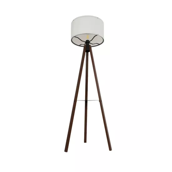 SHELF 204-0129 Μοντέρνο Επιδαπέδιο Φωτιστικό με Ντουί 1 x E27 AC 220-240V IP20 - Καφέ & Μπεζ - Μ38 x Π38 x Υ135cm