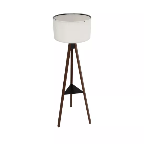 SHELF 204-0129 Μοντέρνο Επιδαπέδιο Φωτιστικό με Ντουί 1 x E27 AC 220-240V IP20 - Καφέ & Μπεζ - Μ38 x Π38 x Υ135cm