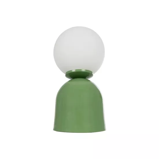 MAGIC 204-0130 Μοντέρνο Επιτραπέζιο Φωτιστικό Πορτατίφ με Ντουί 1 x E14 AC 220-240V IP20 - Πράσινο & Λευκό - Μ15 x Π15 x Υ28cm