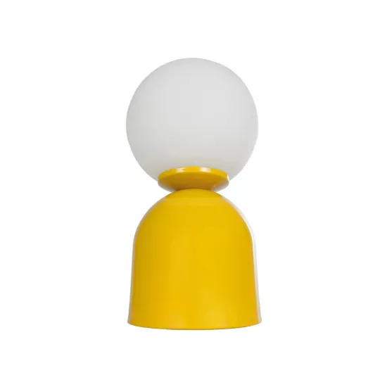 MAGIC 204-0131 Μοντέρνο Επιτραπέζιο Φωτιστικό Πορτατίφ με Ντουί 1 x E14 AC 220-240V IP20 - Κίτρινο & Λευκό - Μ15 x Π15 x Υ28cm