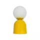 MAGIC 204-0131 Μοντέρνο Επιτραπέζιο Φωτιστικό Πορτατίφ με Ντουί 1 x E14 AC 220-240V IP20 - Κίτρινο & Λευκό - Μ15 x Π15 x Υ28cm