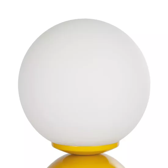 MAGIC 204-0131 Μοντέρνο Επιτραπέζιο Φωτιστικό Πορτατίφ με Ντουί 1 x E14 AC 220-240V IP20 - Κίτρινο & Λευκό - Μ15 x Π15 x Υ28cm