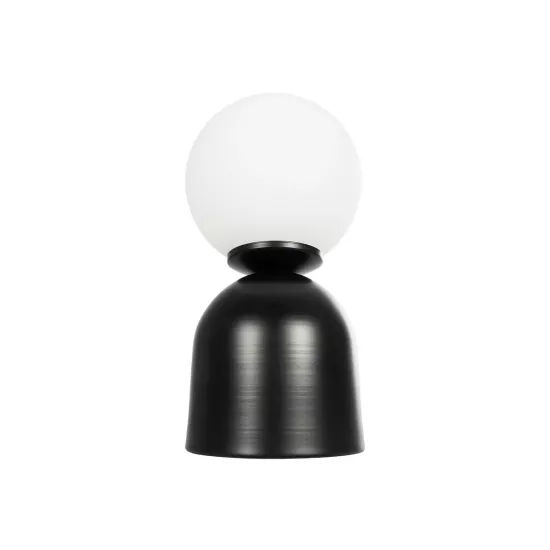 MAGIC 204-0132 Μοντέρνο Επιτραπέζιο Φωτιστικό Πορτατίφ με Ντουί 1 x E14 AC 220-240V IP20 - Μαύρο & Λευκό - Μ15 x Π15 x Υ28cm