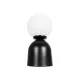 MAGIC 204-0132 Μοντέρνο Επιτραπέζιο Φωτιστικό Πορτατίφ με Ντουί 1 x E14 AC 220-240V IP20 - Μαύρο & Λευκό - Μ15 x Π15 x Υ28cm