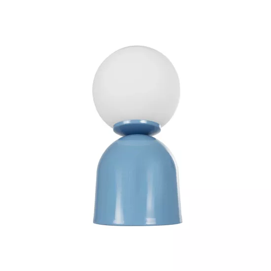 MAGIC 204-0133 Μοντέρνο Επιτραπέζιο Φωτιστικό Πορτατίφ με Ντουί 1 x E14 AC 220-240V IP20 - Μπλε & Λευκό - Μ15 x Π15 x Υ28cm