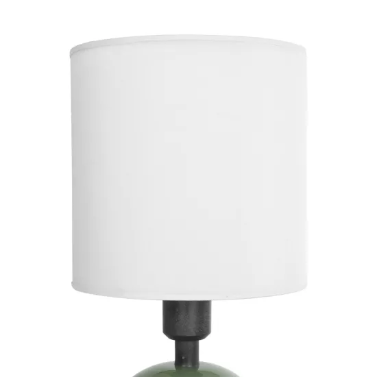 LOREN 204-0136 Μοντέρνο Επιτραπέζιο Φωτιστικό Πορτατίφ με Ντουί 1 x E14 AC 220-240V IP20 - Πράσινο & Μπεζ - Μ15,5 x Π15,5 x Υ33cm