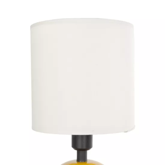 LOREN 204-0137 Μοντέρνο Επιτραπέζιο Φωτιστικό Πορτατίφ με Ντουί 1 x E14 AC 220-240V IP20 - Κίτρινο & Μπεζ - Μ15,5 x Π15,5 x Υ33cm