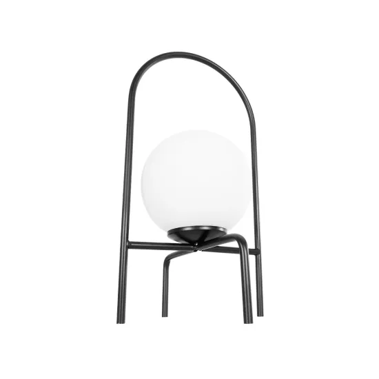 SPIDY 204-0139 Μοντέρνο Επιτραπέζιο Φωτιστικό Πορτατίφ με Ντουί 1 x E14 AC 220-240V IP20 - Μαύρο & Λευκό - Μ22 x Π20 x Υ38cm