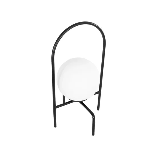 SPIDY 204-0139 Μοντέρνο Επιτραπέζιο Φωτιστικό Πορτατίφ με Ντουί 1 x E14 AC 220-240V IP20 - Μαύρο & Λευκό - Μ22 x Π20 x Υ38cm