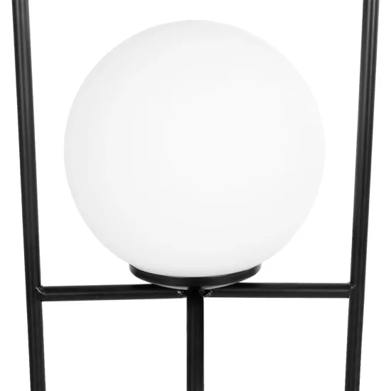 SPIDY 204-0139 Μοντέρνο Επιτραπέζιο Φωτιστικό Πορτατίφ με Ντουί 1 x E14 AC 220-240V IP20 - Μαύρο & Λευκό - Μ22 x Π20 x Υ38cm