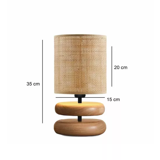 KLOO 204-0143 Boho Eπιτραπέζιο Φωτιστικό Μονόφωτο 1 x E27 IP20 Καφέ Ξύλο με Μπεζ Διάτρτητο Ύφασμα - Μ15 x Π15 x Υ35cm KLOO 204-0143 Boho Eπιτραπέζιο Φωτιστικό Μονόφωτο 1 x E27 IP20 Καφέ Ξύλο με Μπεζ Διάτρτητο Ύφασμα - Μ15 x Π15 x Υ35cm