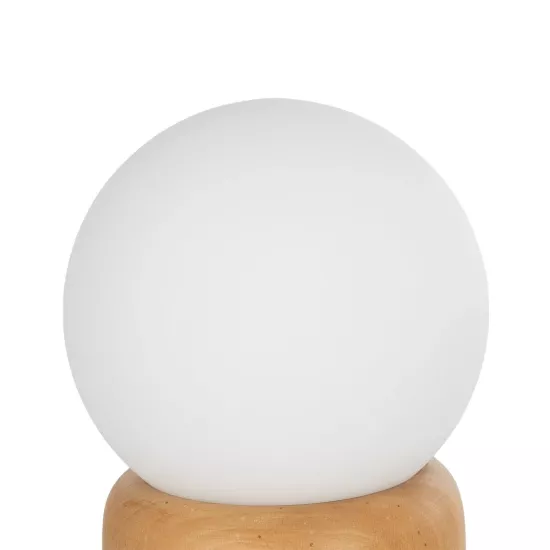 BOARD 204-0144 Μοντέρνο Επιτραπέζιο Φωτιστικό Πορτατίφ με Ντουί 1 x E14 AC 220-240V IP20 - Μπεζ & Λευκό - Μ15 x Π15 x Υ24cm