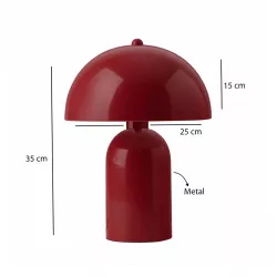 GASCO 204-0148 Μοντέρνο Eπιτραπέζιο Φωτιστικό Μονόφωτο 1 x E27 IP20 Κόκκινο Μέταλλο - Μ25 x Π25 x Υ35cm