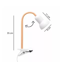 TAVOLO 204-0151 Παιδικό Eπιτραπέζιο Φωτιστικό Μονόφωτο 1 x E14 IP20 Πορτοκαλί & Λευκό - Μ11 x Π9 x Υ35cm