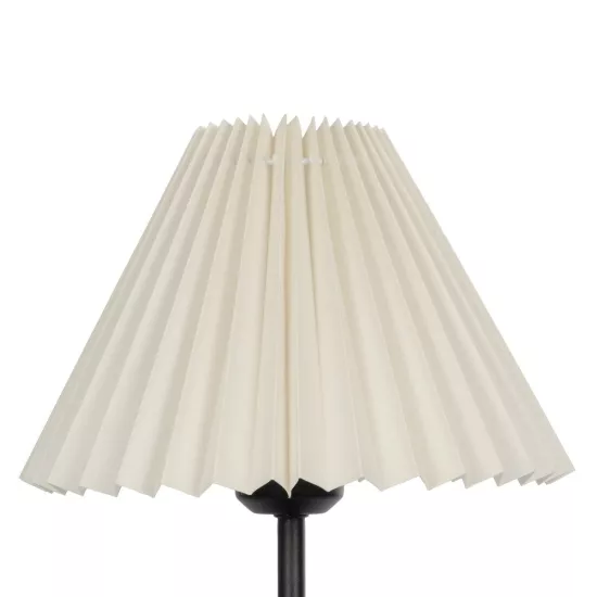 ORACLE 204-0156 Μοντέρνο Επιτραπέζιο Φωτιστικό Πορτατίφ με Ντουί 1 x E27 AC 220-240V IP20 - Μαύρο & Μπεζ - Μ24 x Π24 x Υ35cm