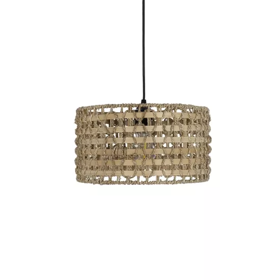 POMEGRANDE 204-0158 Boho Κρεμαστό Φωτιστικό Οροφής με Ντουί 1 x E27 AC 220-240V IP20 - Μπεζ & Καφέ - Μ30 x Π30 x Υ18cm