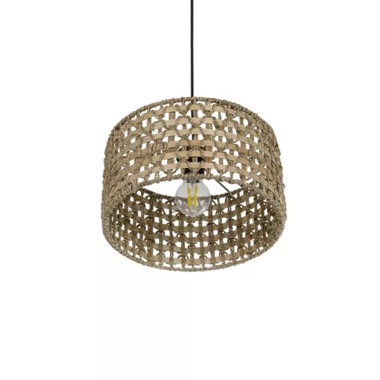 POMEGRANDE 204-0158 Boho Κρεμαστό Φωτιστικό Οροφής με Ντουί 1 x E27 AC 220-240V IP20 - Μπεζ & Καφέ - Μ30 x Π30 x Υ18cm