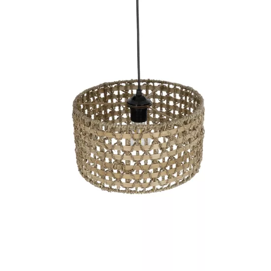 POMEGRANDE 204-0158 Boho Κρεμαστό Φωτιστικό Οροφής με Ντουί 1 x E27 AC 220-240V IP20 - Μπεζ & Καφέ - Μ30 x Π30 x Υ18cm