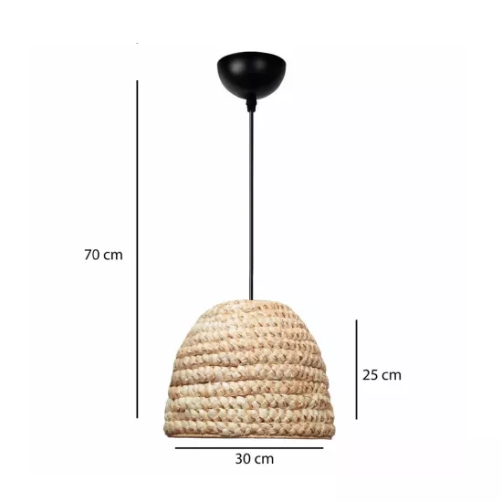 MEKA 204-0163 Boho Κρεμαστό Φωτιστικό Καμπάνα Μονόφωτο 1 x E27 IP20 Μπεζ Rattan - Μ30 x Π30 x Υ25cm MEKA 204-0163 Boho Κρεμαστό Φωτιστικό Καμπάνα Μονόφωτο 1 x E27 IP20 Μπεζ Rattan - Μ30 x Π30 x Υ25cm