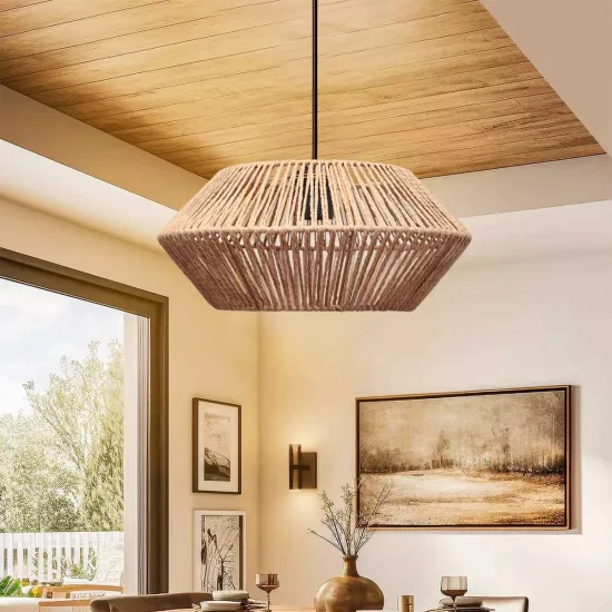 CASTRO 204-0164 Boho Κρεμαστό Φωτιστικό Kαπέλο Μονόφωτο 1 x E27 IP20 Μπεζ Σχοινί - Μ31 x Π31 x Υ26cm CASTRO 204-0164 Boho Κρεμαστό Φωτιστικό Kαπέλο Μονόφωτο 1 x E27 IP20 Μπεζ Σχοινί - Μ31 x Π31 x Υ26cm