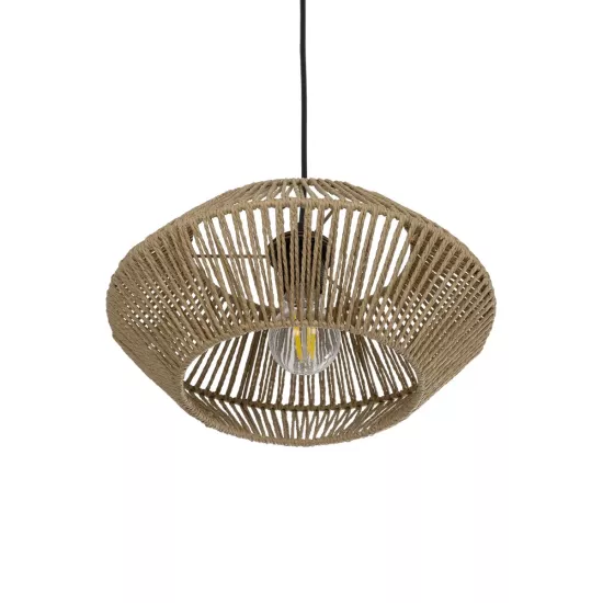 CASTRO 204-0164 Boho Κρεμαστό Φωτιστικό Οροφής με Ντουί 1 x E27 AC 220-240V IP20 - Μπεζ - Μ33 x Π33 x Υ17cm